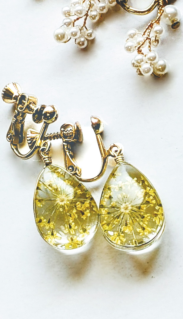 金木犀のイヤリング